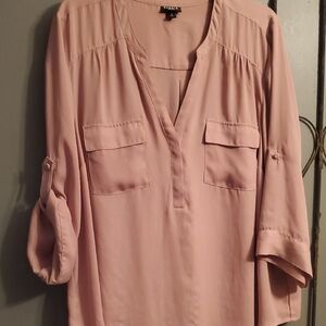 torrid Blush Pink Split-Neck Utility Tunic